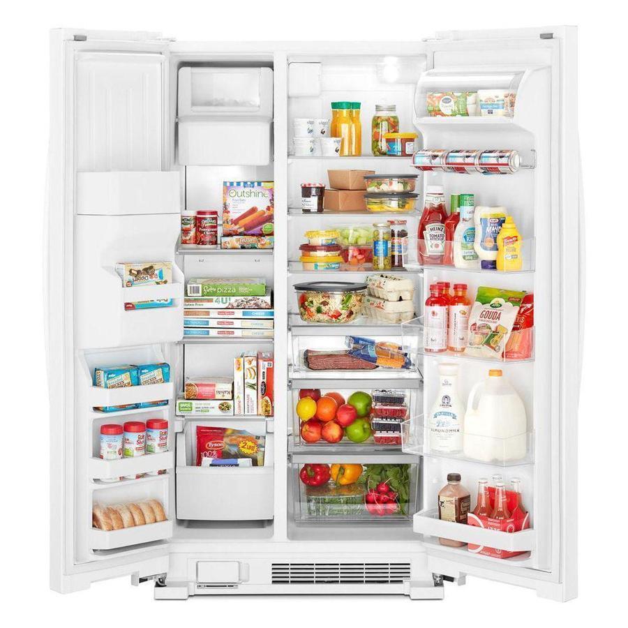 Whirlpool - 32.8 Inch 21.4 cu. ft Side by Side Refrigerator in White - WRS321SDHW