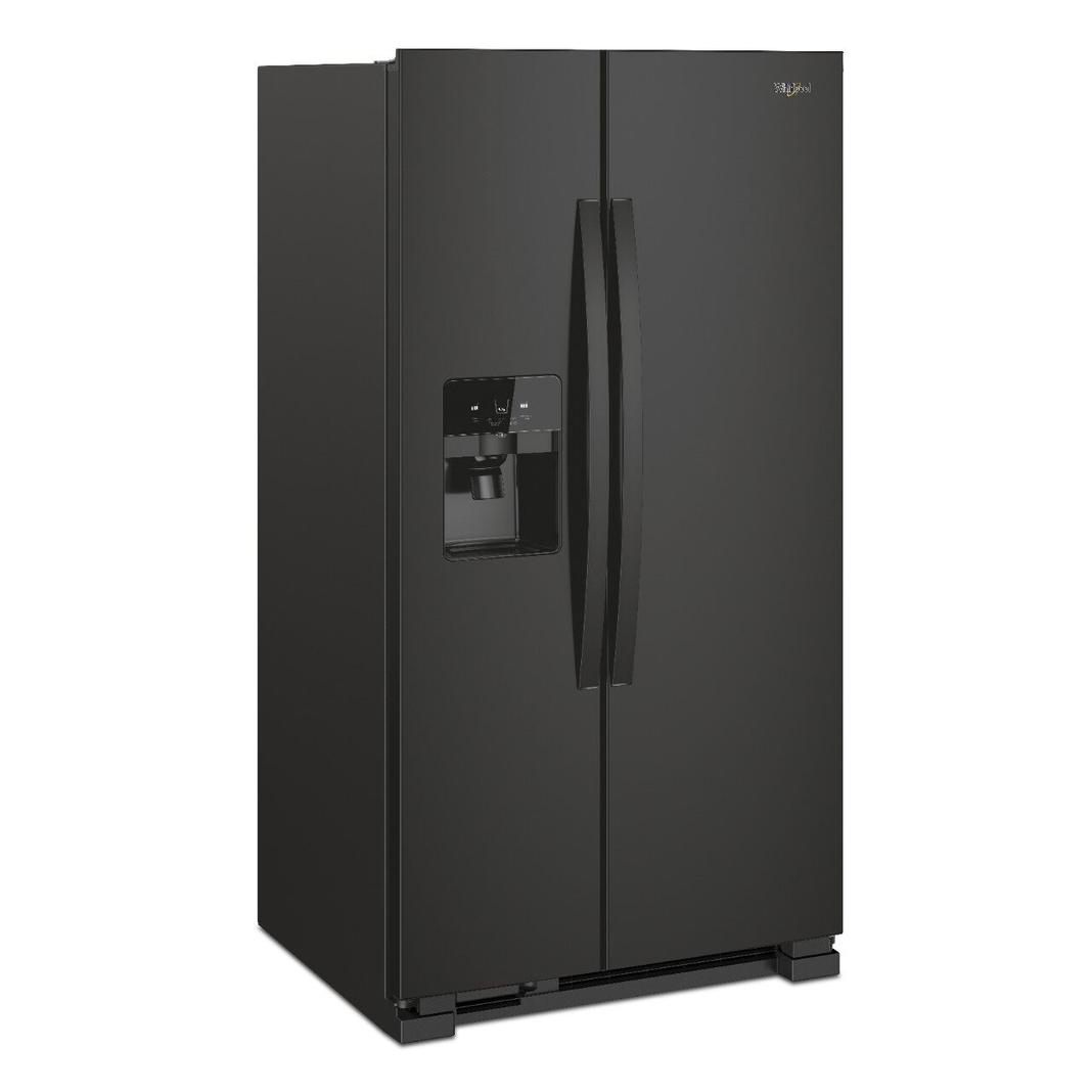 Whirlpool - 35.875 Inch 25 cu. ft Side by Side Refrigerator in Black - WRS325SDHB