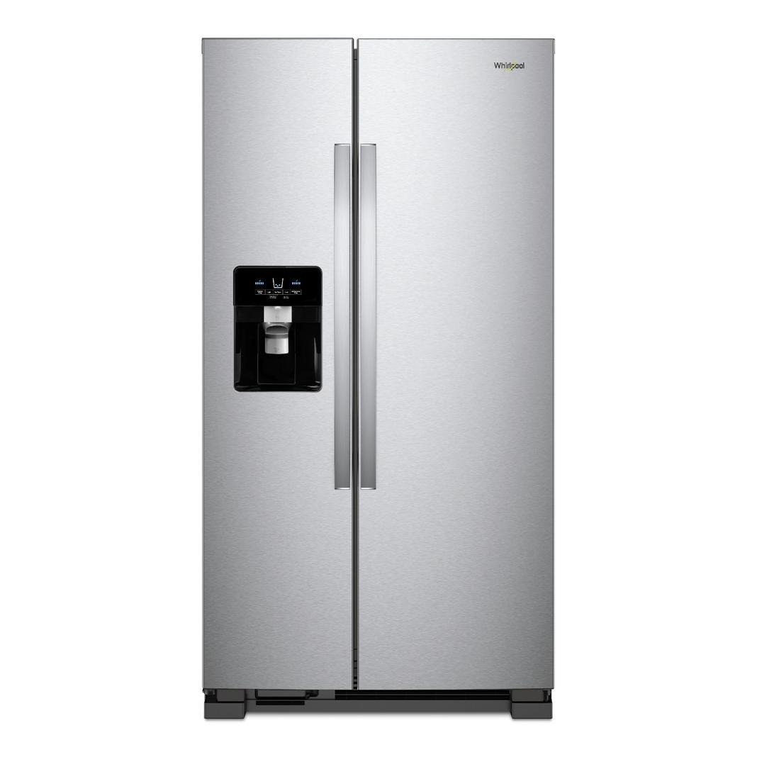 Whirlpool - 35.9 Inch 24.6 cu. ft Side by Side Refrigerator in Stainless - WRS325SDHZ