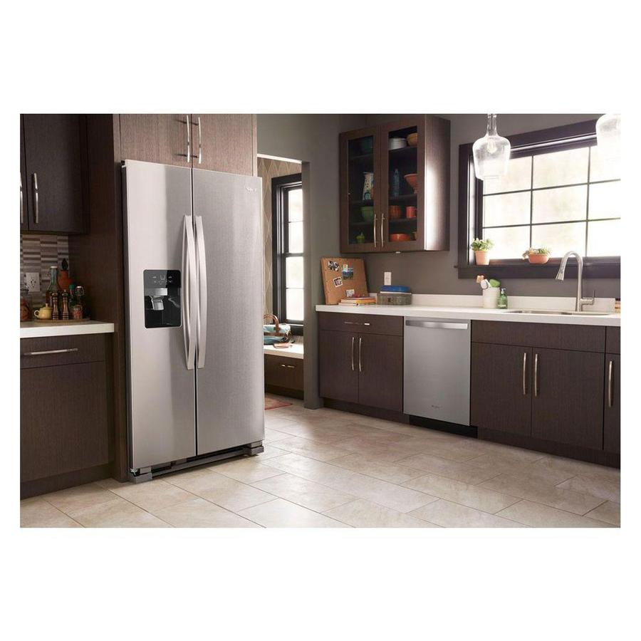 Whirlpool - 35.9 Inch 24.6 cu. ft Side by Side Refrigerator in Stainless - WRS325SDHZ