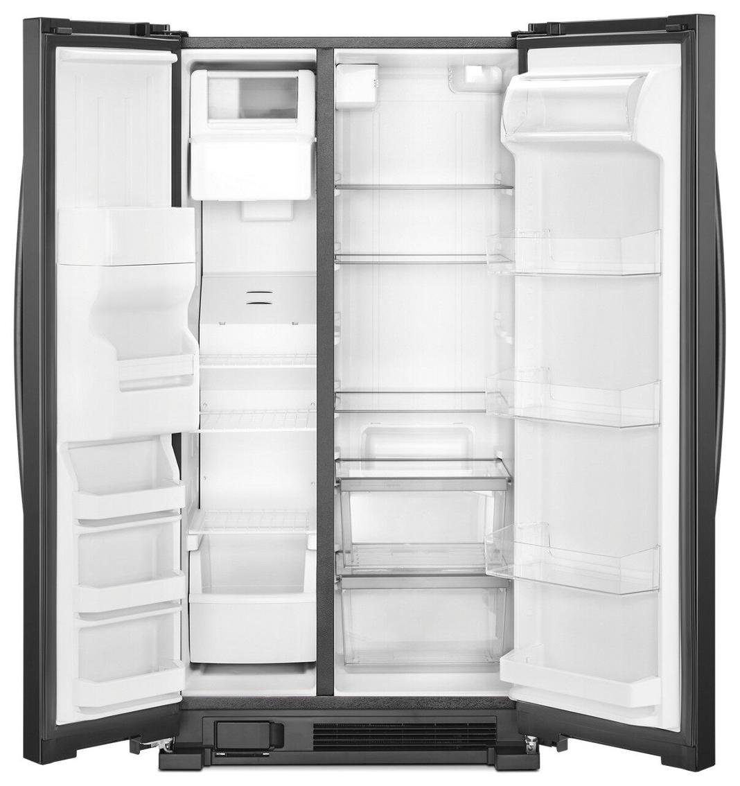 Whirlpool - 32.75 Inch 21 cu. ft Side by Side Refrigerator in Black - WRS331SDHB