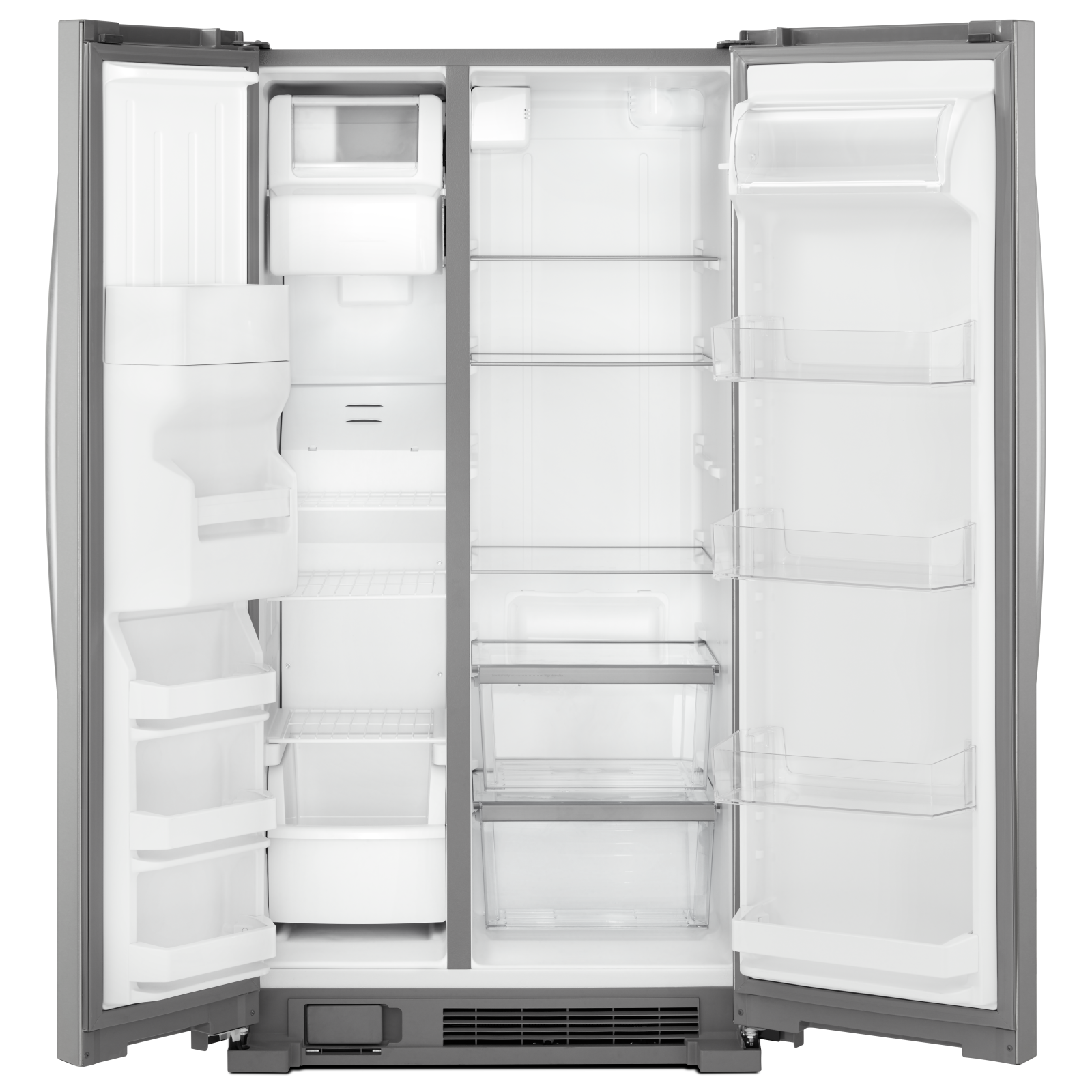 Whirlpool - 32.75 Inch 21 cu. ft Side by Side Refrigerator in Stainless - WRS331SDHM