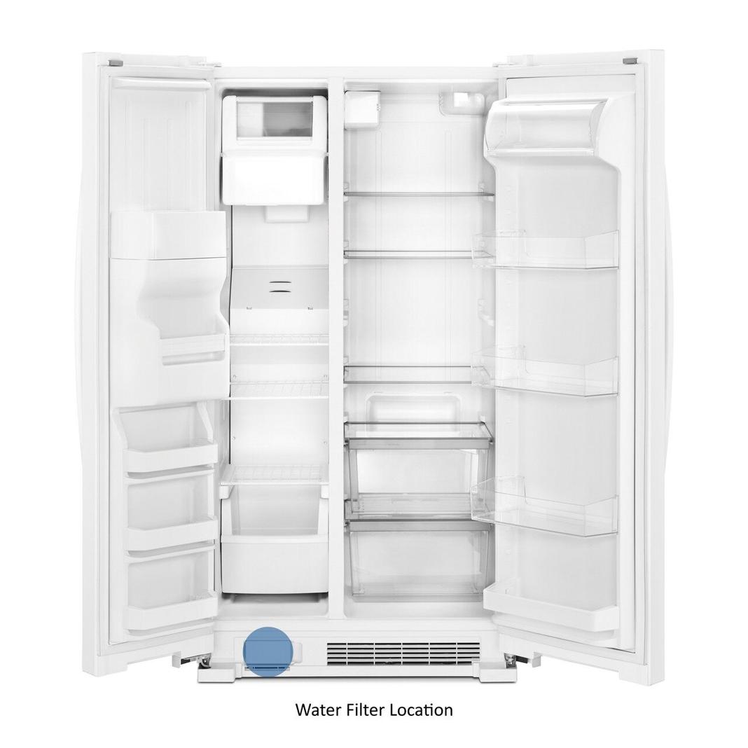 Whirlpool - 32.75 Inch 21 cu. ft Side by Side Refrigerator in White - WRS331SDHW