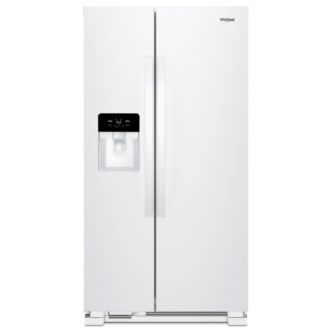 Whirlpool - 35.875 Inch 25 cu. ft Side by Side Refrigerator in White - WRS335SDHW