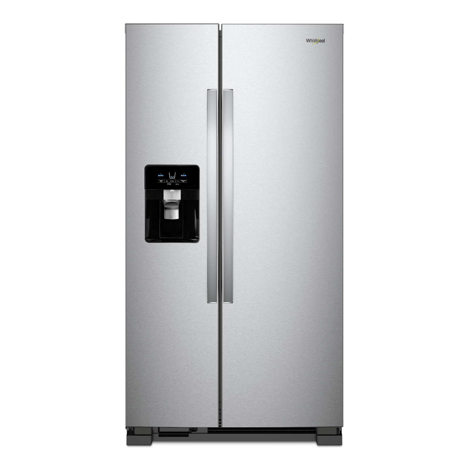 Whirlpool - 35.875 Inch 25 cu. ft Side by Side Refrigerator in Stainless - WRS555SIHZ
