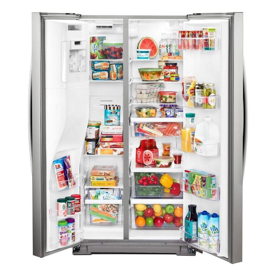 Whirlpool - 36 Inch 20.6 cu. ft Side by Side Refrigerator in Stainless - WRS571CIHZ