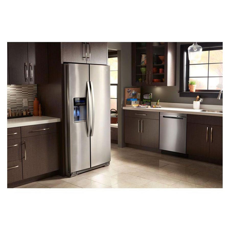 Whirlpool - 36 Inch 20.6 cu. ft Side by Side Refrigerator in Stainless - WRS571CIHZ
