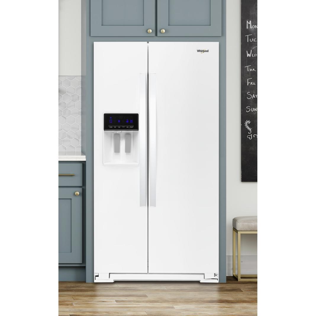 Whirlpool - 36 Inch 28 cu. ft Side by Side Refrigerator in White - WRS588FIHW