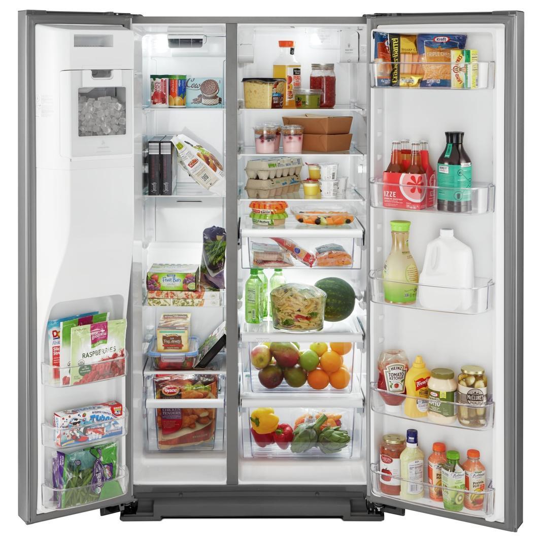 Whirlpool - 36 Inch 20.6 cu. ft Side by Side Refrigerator in Stainless - WRSA71CIHZ