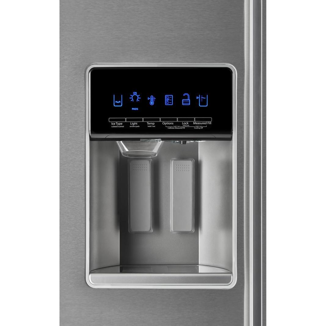 Whirlpool - 36 Inch 20.6 cu. ft Side by Side Refrigerator in Stainless - WRSA71CIHZ