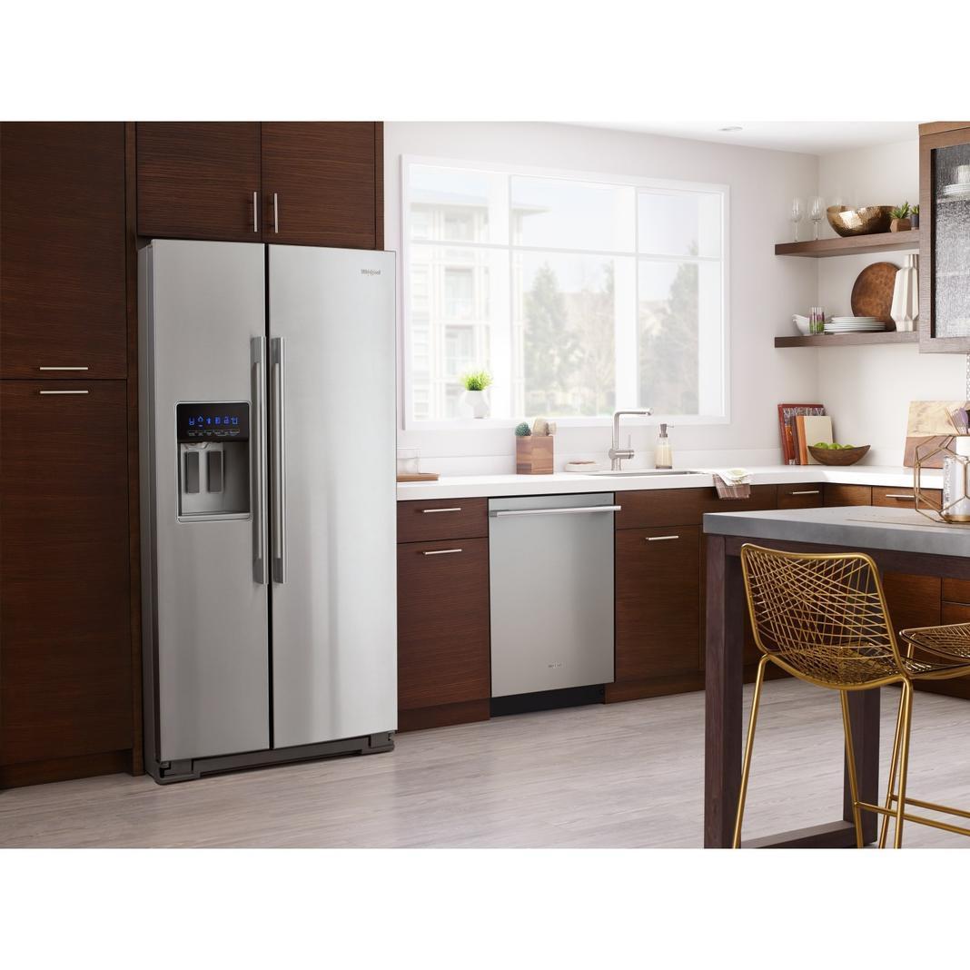 Whirlpool - 36 Inch 20.6 cu. ft Side by Side Refrigerator in Stainless - WRSA71CIHZ