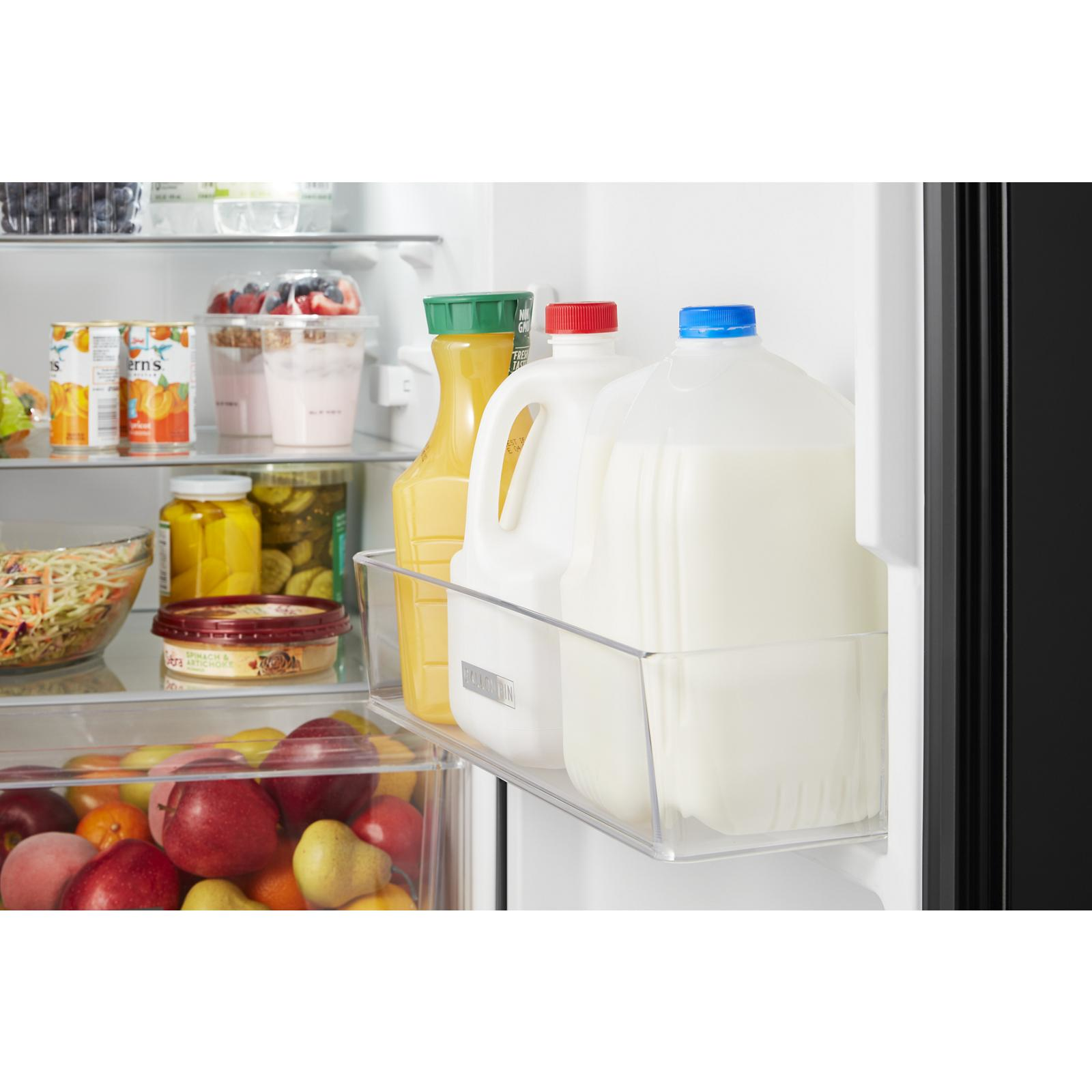 Whirlpool - 24.375 Inch 11.6 cu. ft Top Mount Refrigerator in Black - WRT112CZJB