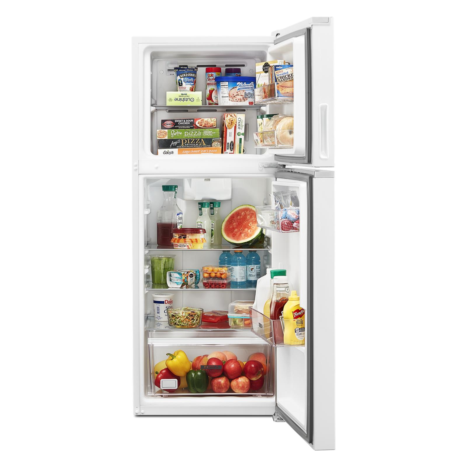 Whirlpool - 24.375 Inch 11.6 cu. ft Top Mount Refrigerator in White - WRT112CZJW