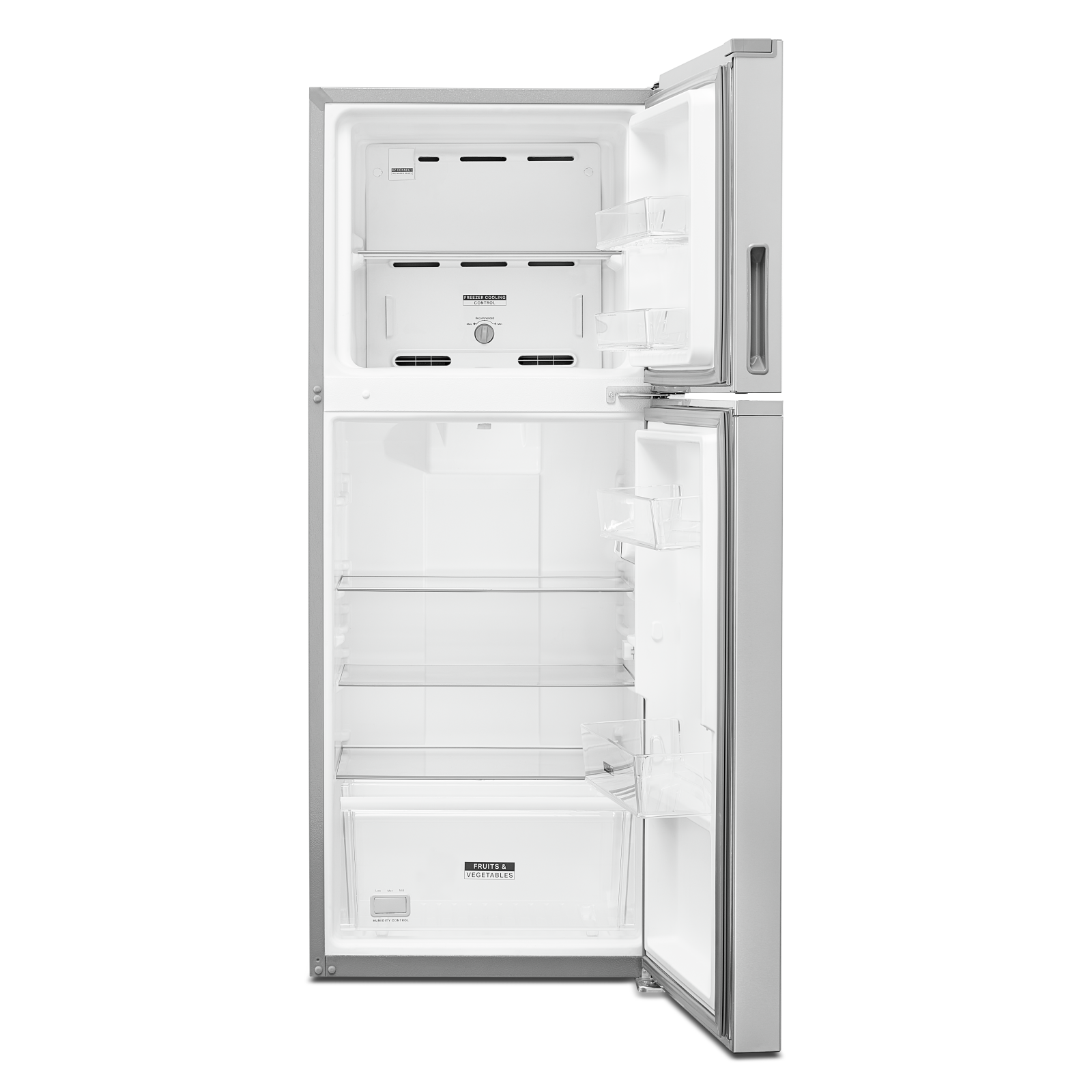 Whirlpool - 24.375 Inch 11.6 cu. ft Top Mount Refrigerator in Stainless - WRT112CZJZ