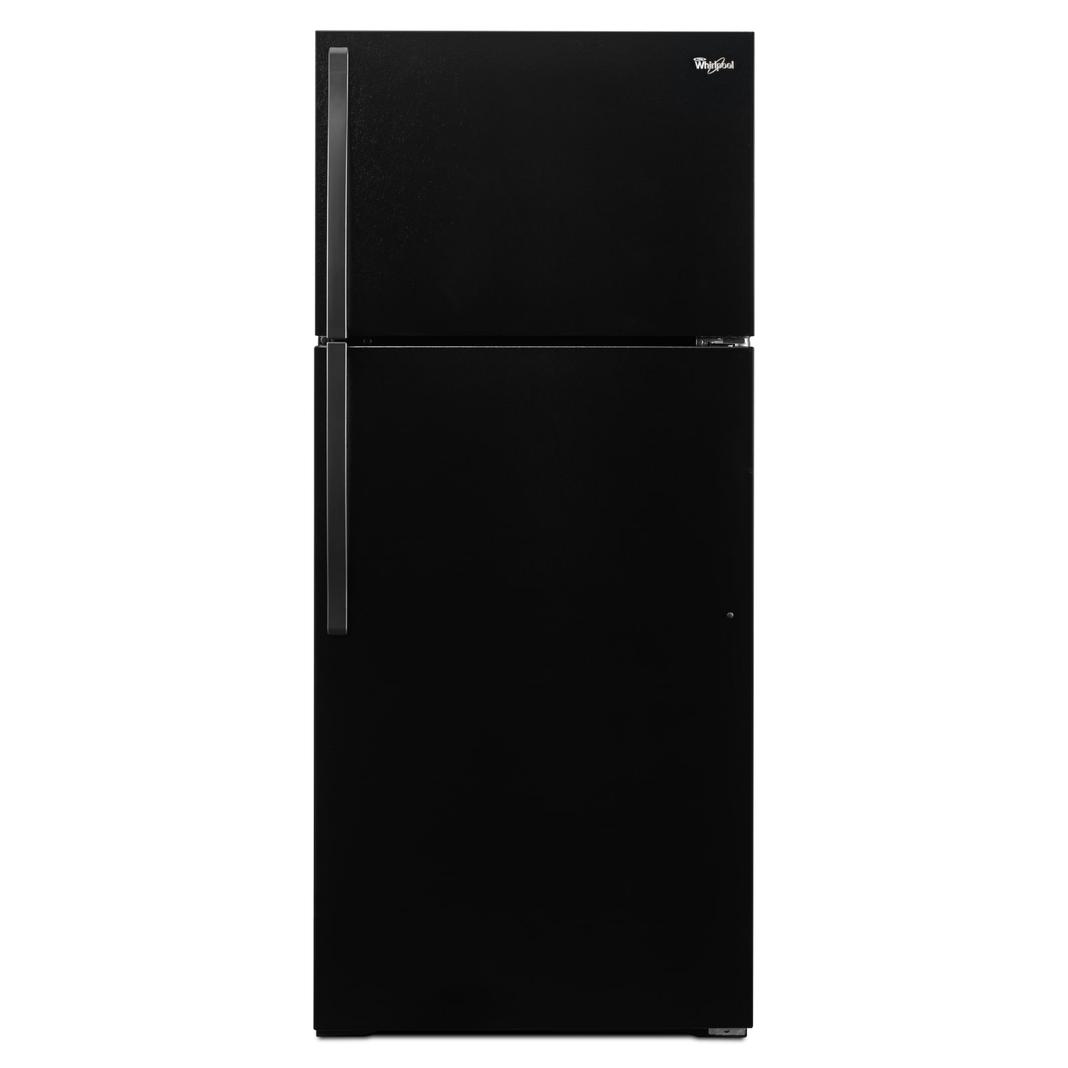 Whirlpool - 28 Inch 14.33 cu. ft Top Mount Refrigerator in Black - WRT134TFDB
