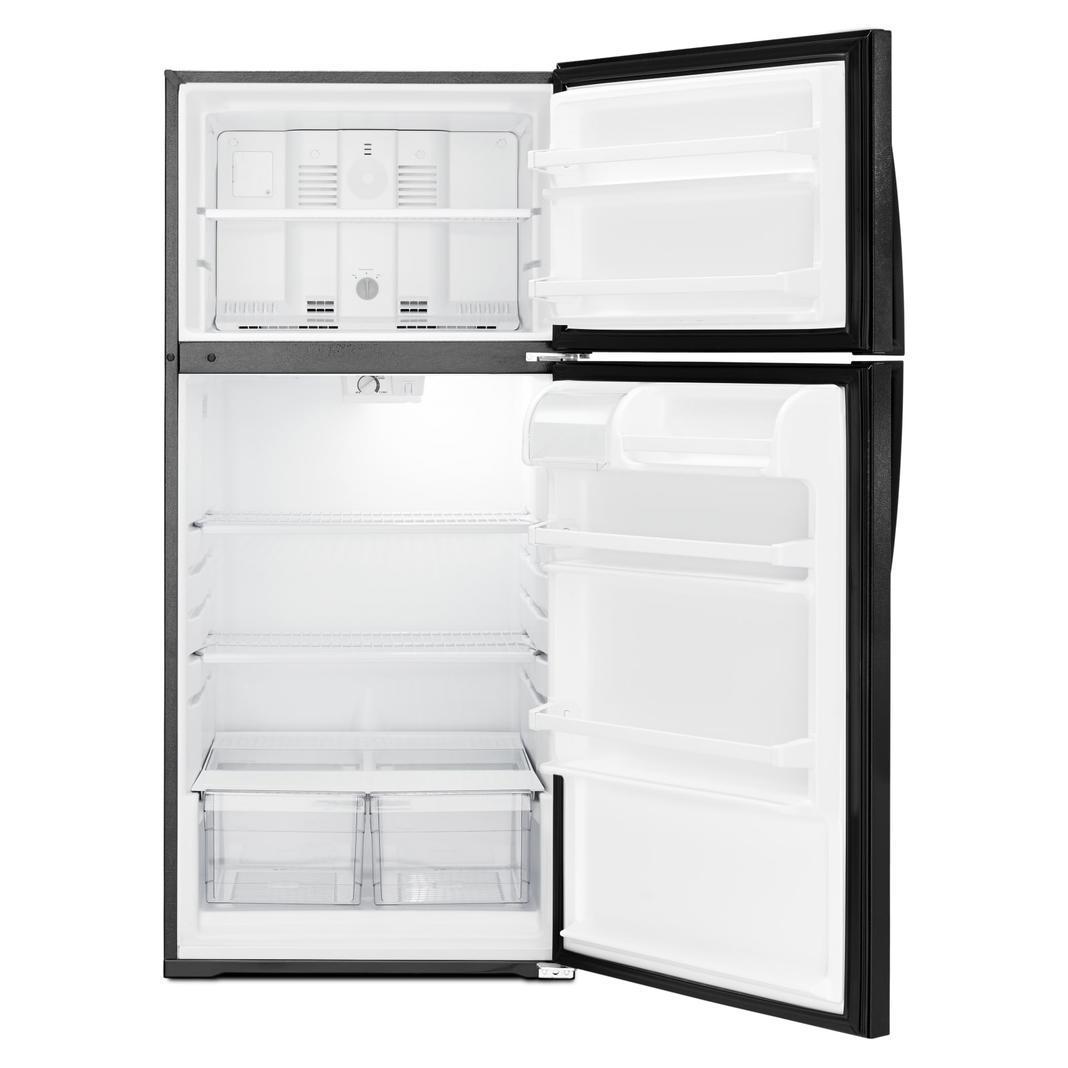 Whirlpool - 28 Inch 14.33 cu. ft Top Mount Refrigerator in Black - WRT134TFDB