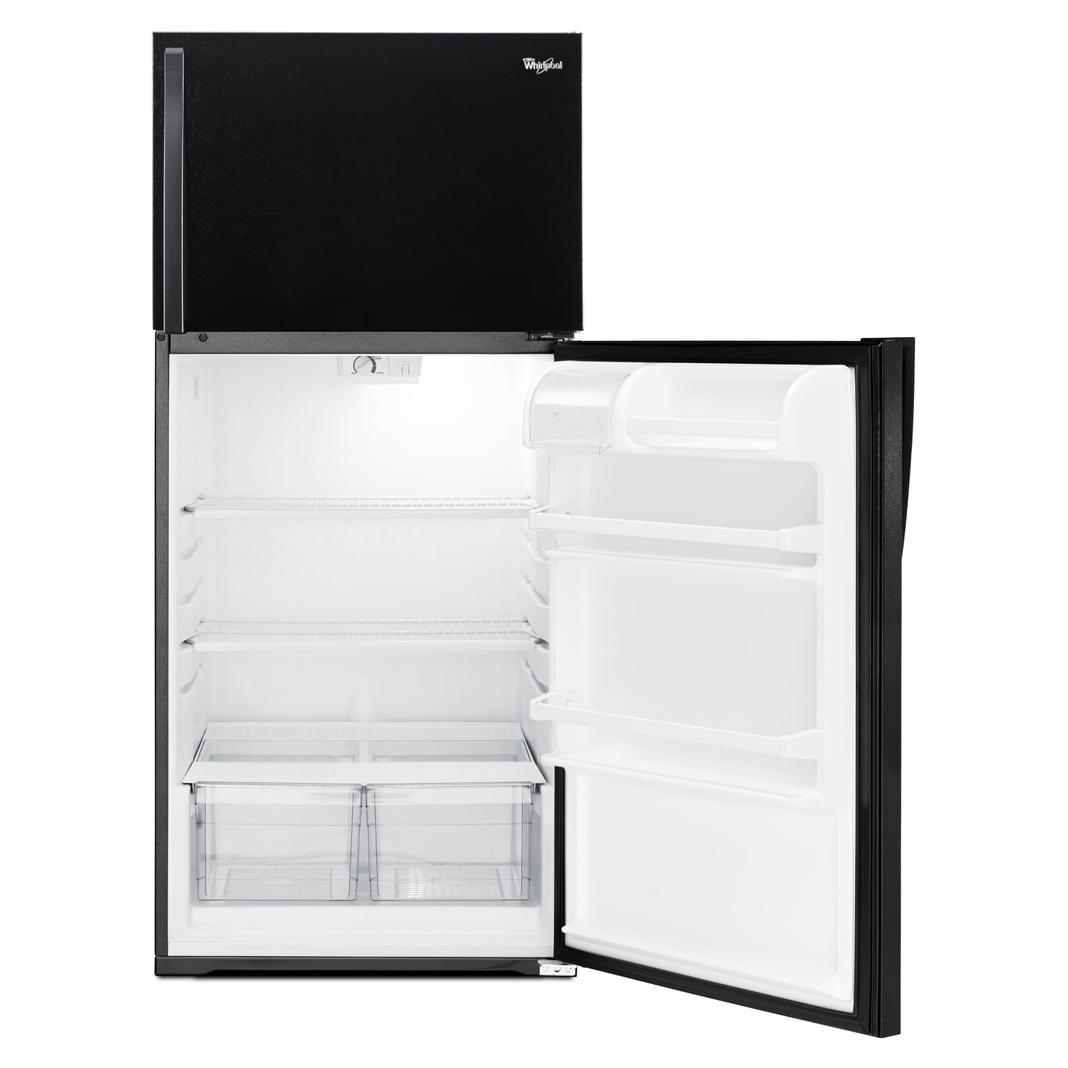 Whirlpool - 28 Inch 14.33 cu. ft Top Mount Refrigerator in Black - WRT134TFDB