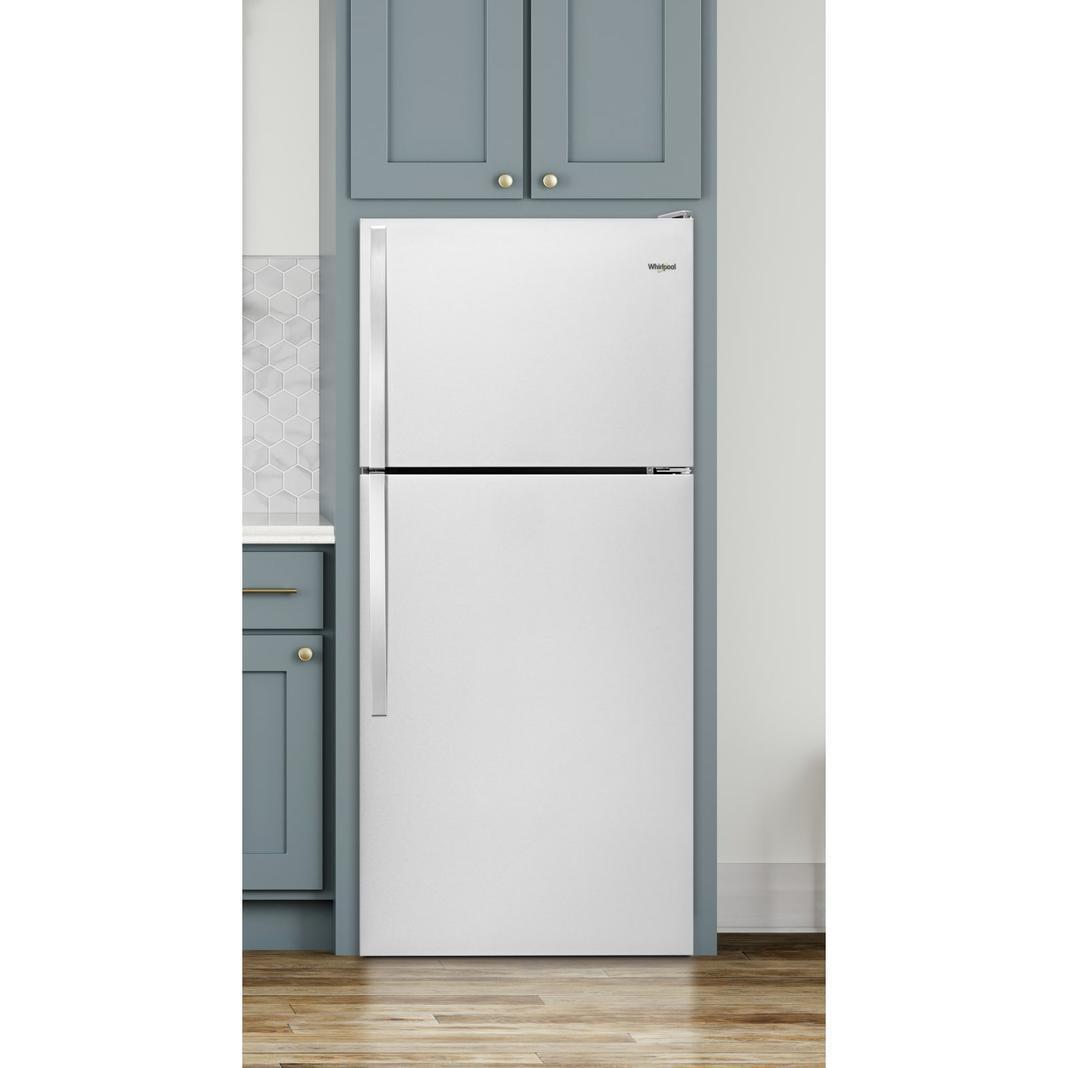 Whirlpool - 28 Inch 14.33 cu. ft Top Mount Refrigerator in White - WRT134TFDW