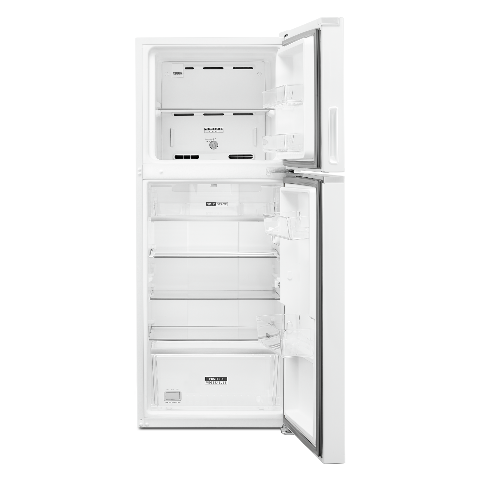 Whirlpool - 24.375 Inch 11.6 cu. ft Top Mount Refrigerator in White - WRT312CZJW