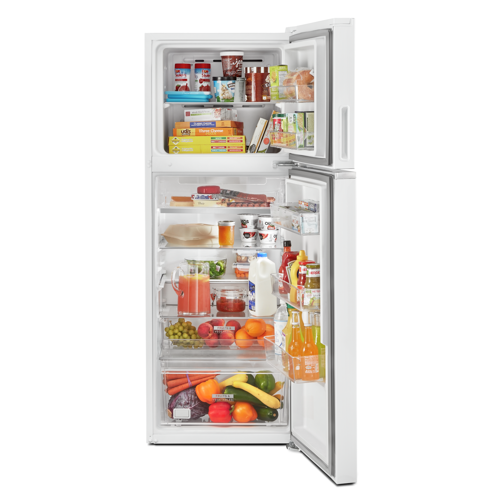 Whirlpool - 24.375 Inch 12.9 cu. ft Top Mount Refrigerator in White - WRT313CZLW