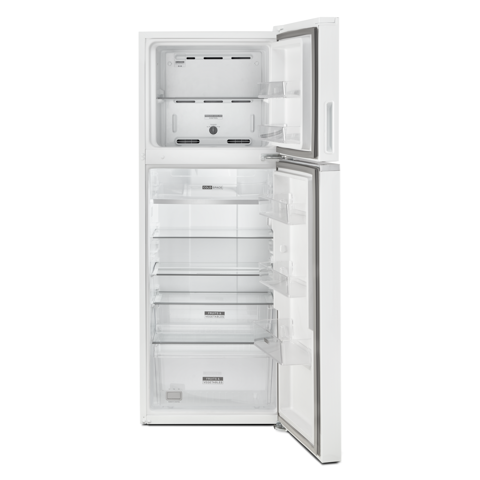 Whirlpool - 24.375 Inch 12.9 cu. ft Top Mount Refrigerator in White - WRT313CZLW