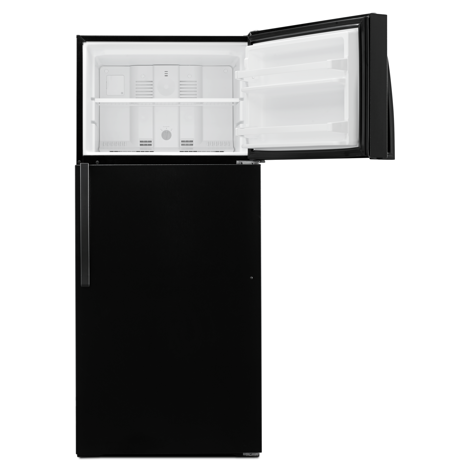 Whirlpool - 28 Inch 14.33 cu. ft Top Mount Refrigerator in Black - WRT314TFDB