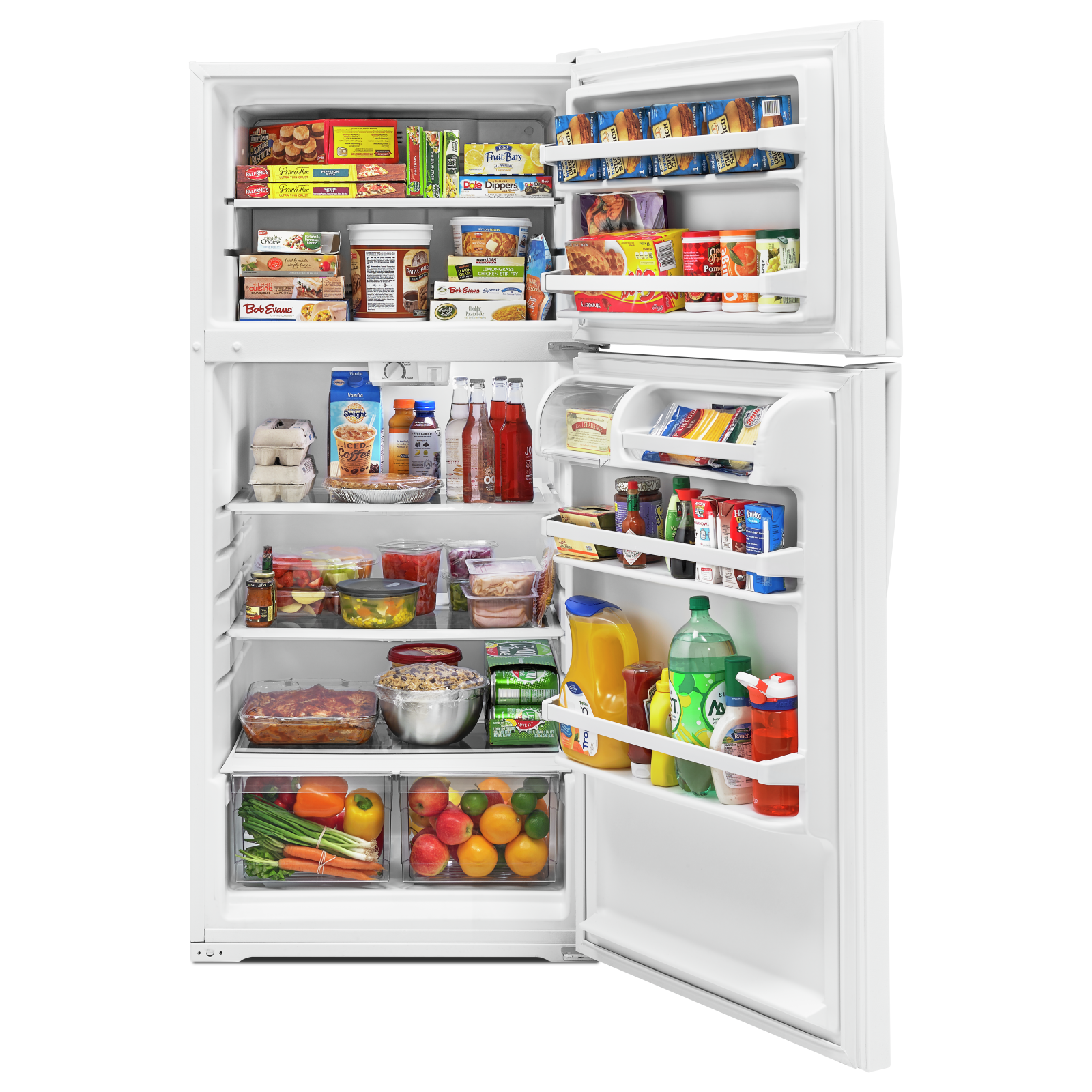 Whirlpool - 28 Inch 14.33 cu. ft Top Mount Refrigerator in White - WRT314TFDW