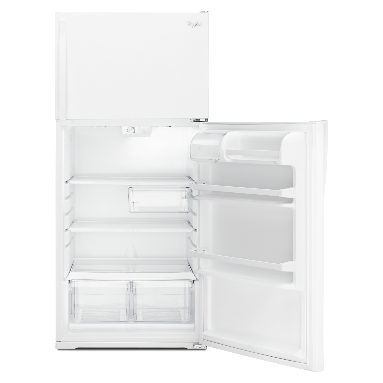 Whirlpool - 28 Inch 14.33 cu. ft Top Mount Refrigerator in White - WRT314TFDW