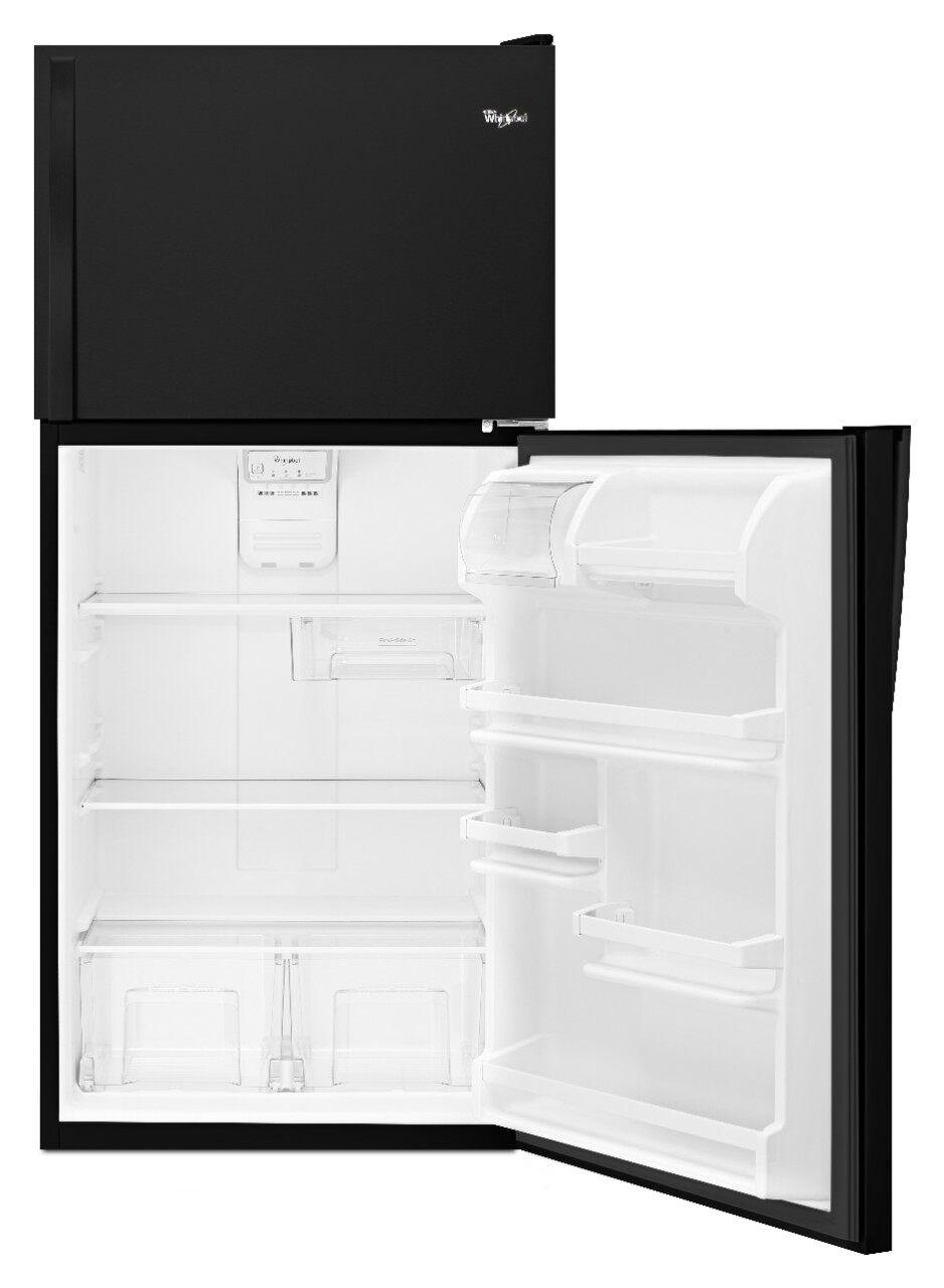 Whirlpool - 29.75 Inch 18.15 cu. ft Top Mount Refrigerator in Black - WRT318FZDB