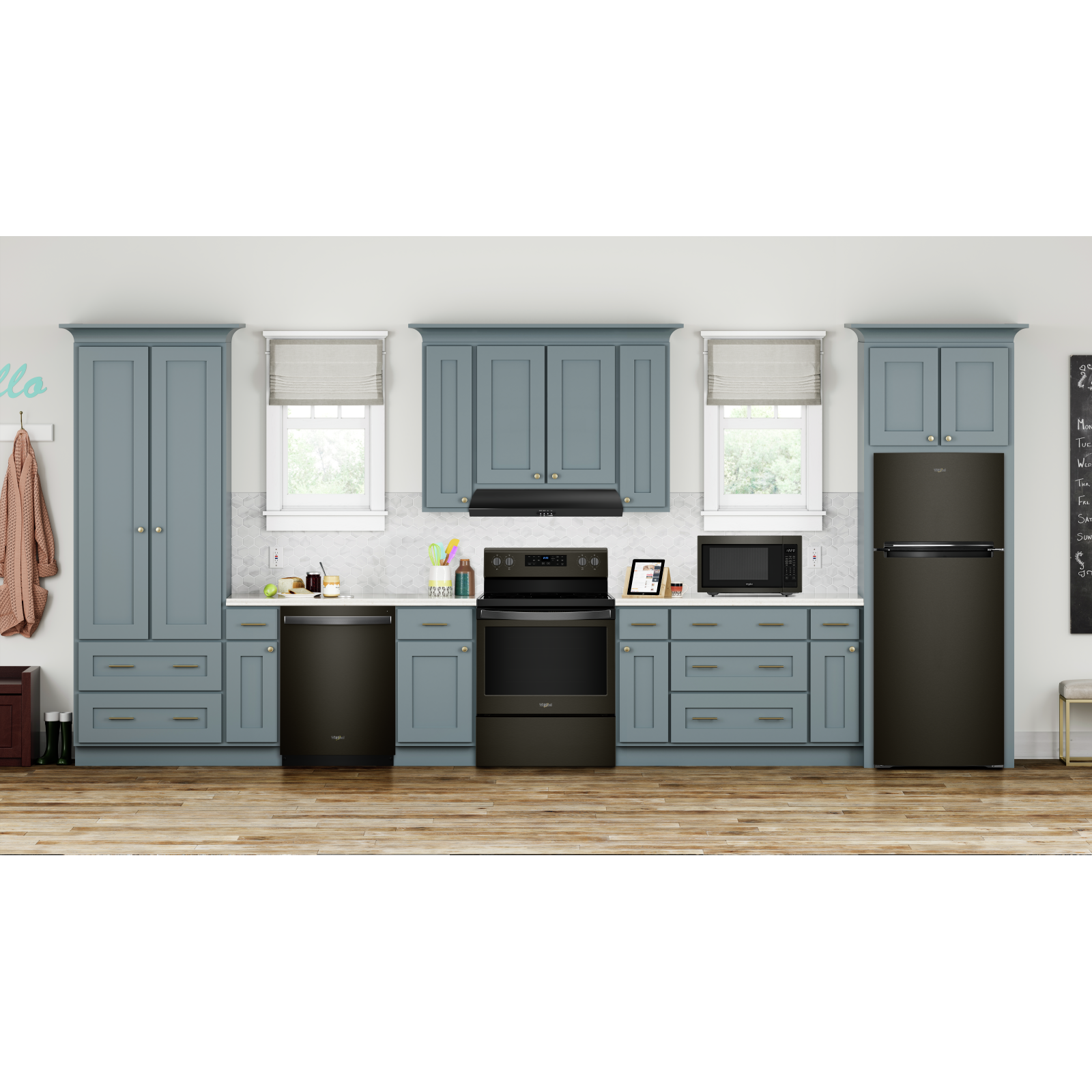 Whirlpool - 28 Inch 17.61 cu. ft Top Mount Refrigerator in Black Stainless - WRT518SZKV