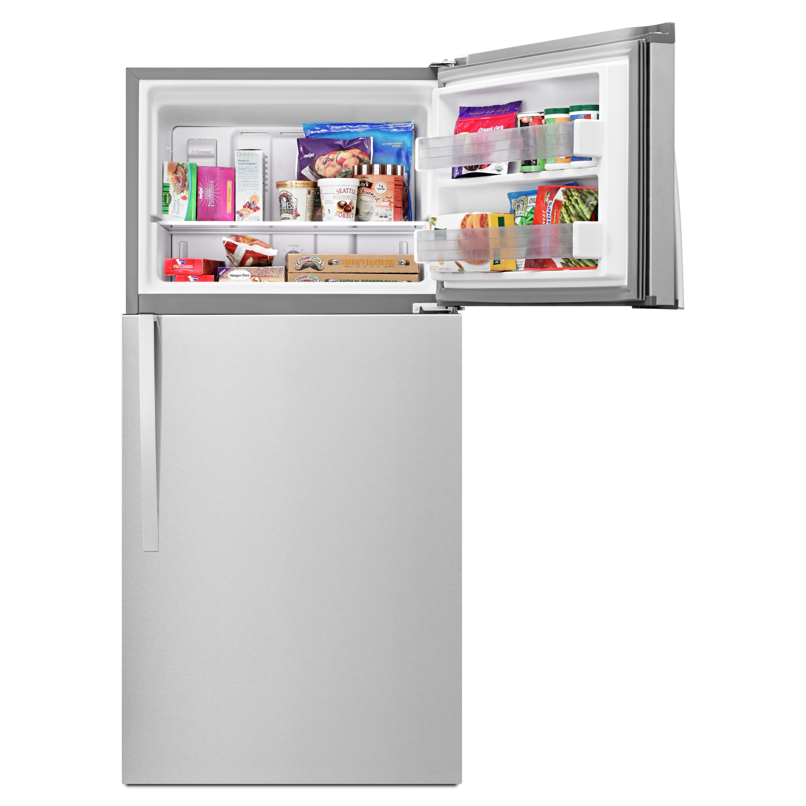Whirlpool - 29.775 Inch 19.23 cu. ft Top Mount Refrigerator in Stainless - WRT519SZDG