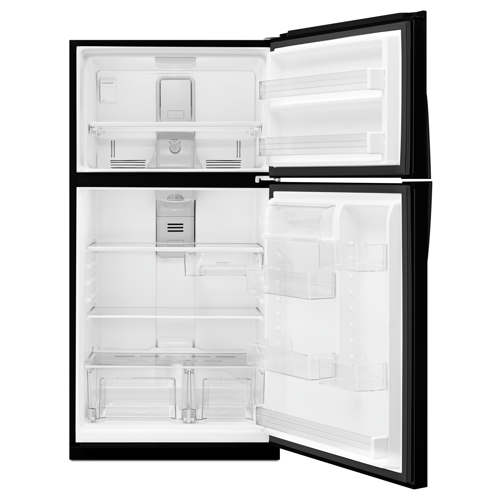 Whirlpool - 32.75 Inch 21.31 cu. ft Top Mount Refrigerator in Black - WRT541SZDB
