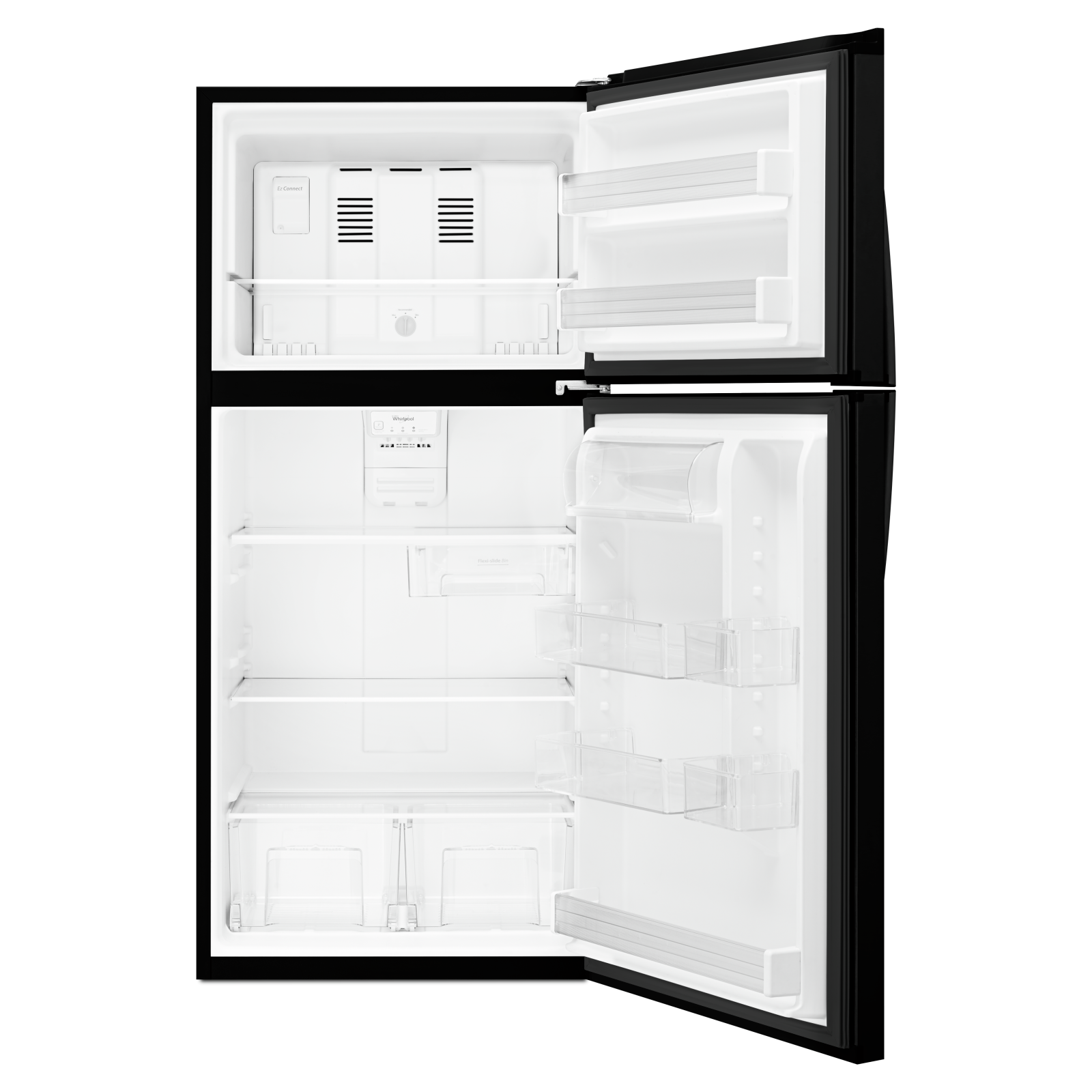 Whirlpool - 29.75 Inch 19.23 cu. ft Top Mount Refrigerator in Black - WRT549SZDB