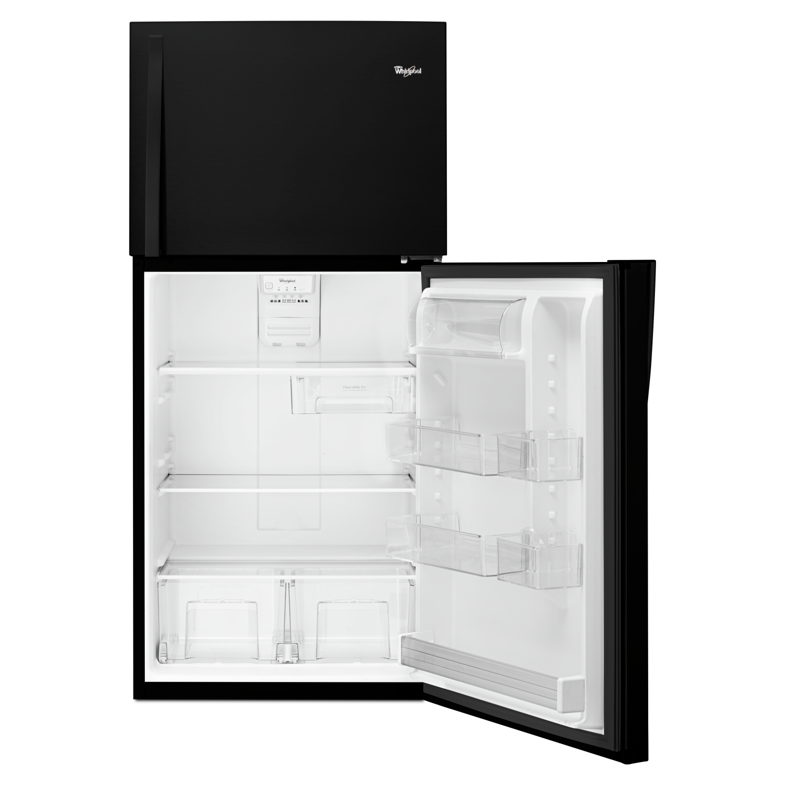 Whirlpool - 29.75 Inch 19.23 cu. ft Top Mount Refrigerator in Black - WRT549SZDB