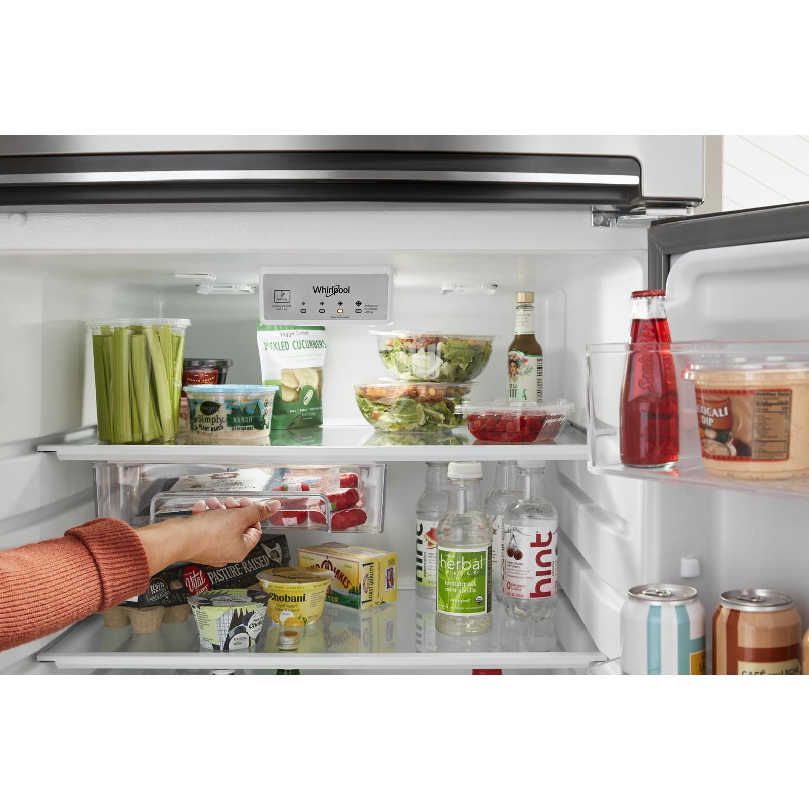 Whirlpool - 28.13 Inch 16.3 cu. ft Top Mount Refrigerator in White - WRTX5328PW