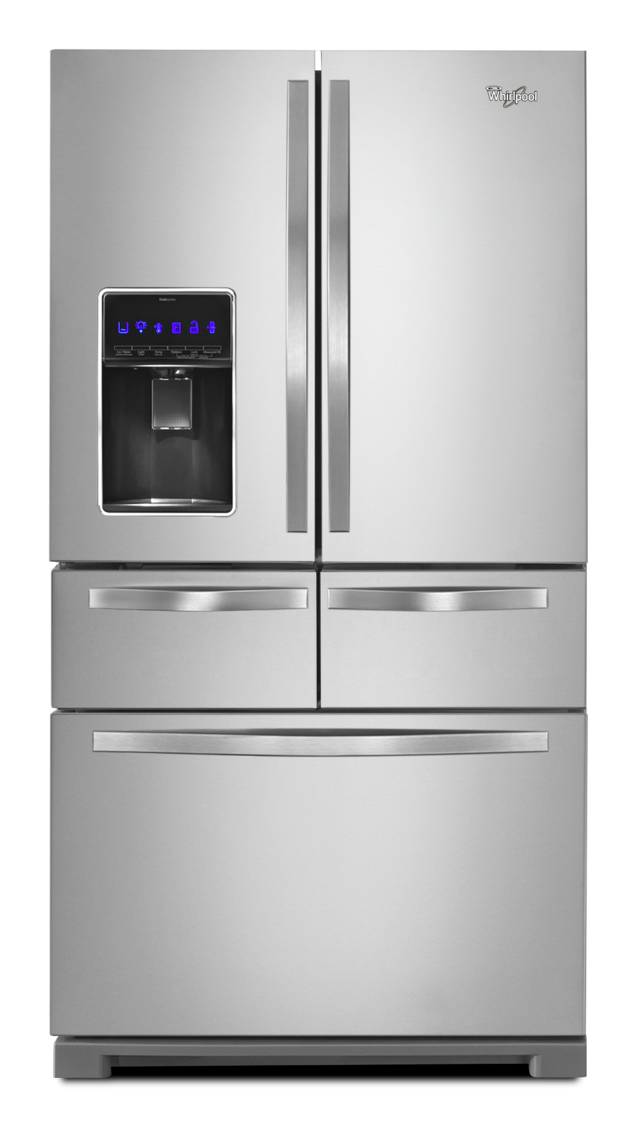 Whirlpool - 33.5 Inch 25.76 cu. ft French Door Refrigerator in Stainless - WRV976FDEM