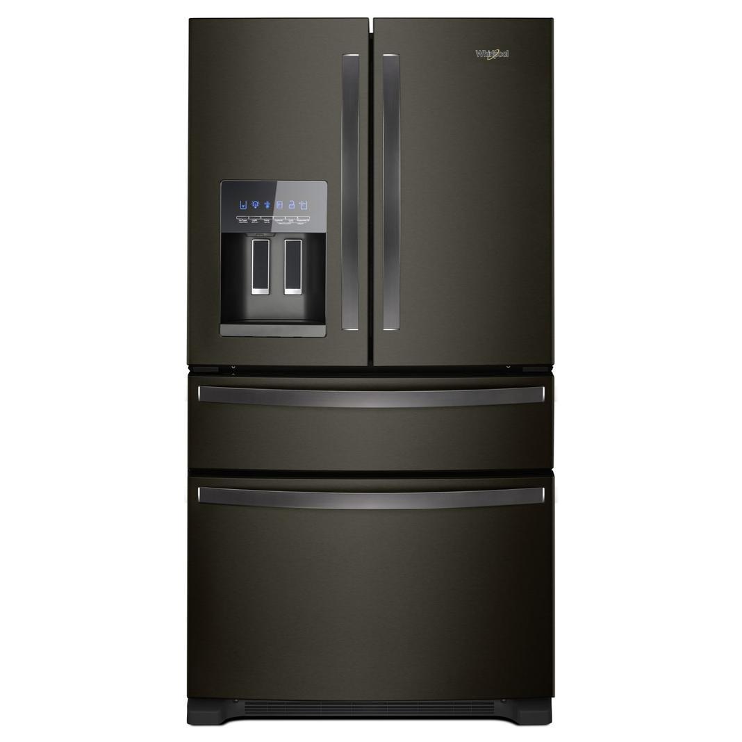 Whirlpool - 35.625 Inch 25 cu. ft French Door Refrigerator in Black Stainless - WRX735SDHV