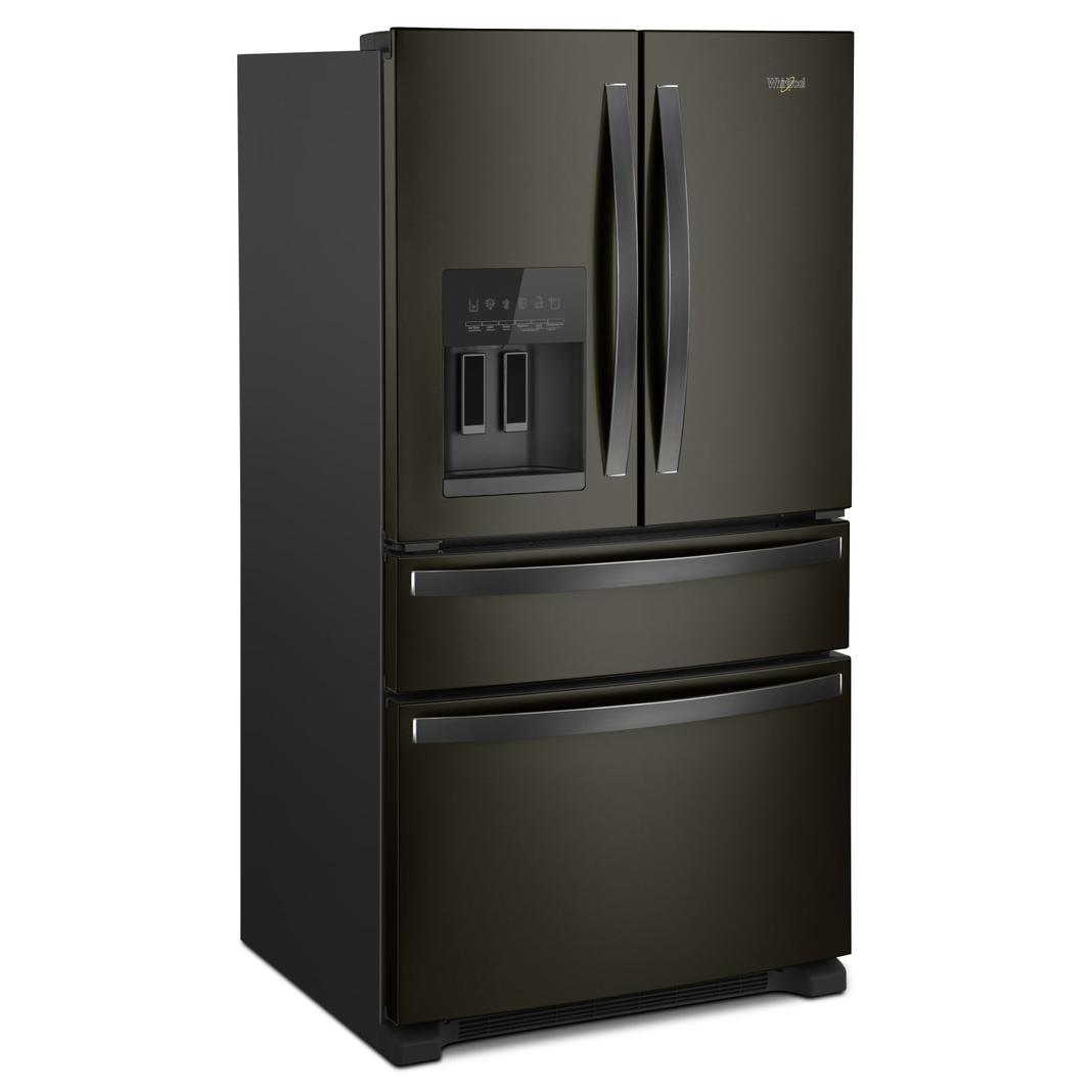 Whirlpool - 35.625 Inch 25 cu. ft French Door Refrigerator in Black Stainless - WRX735SDHV