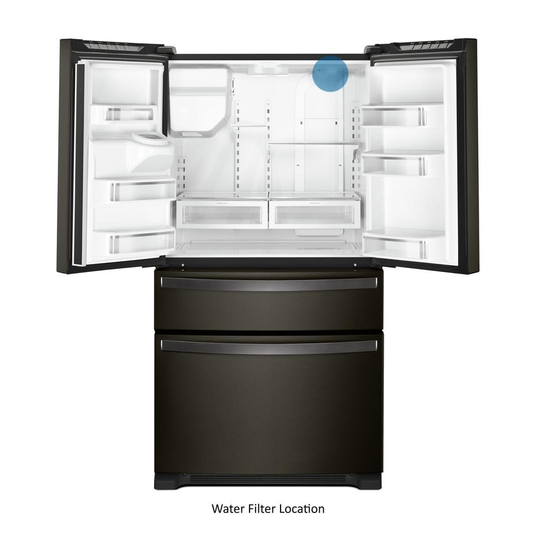 Whirlpool - 35.625 Inch 25 cu. ft French Door Refrigerator in Black Stainless - WRX735SDHV
