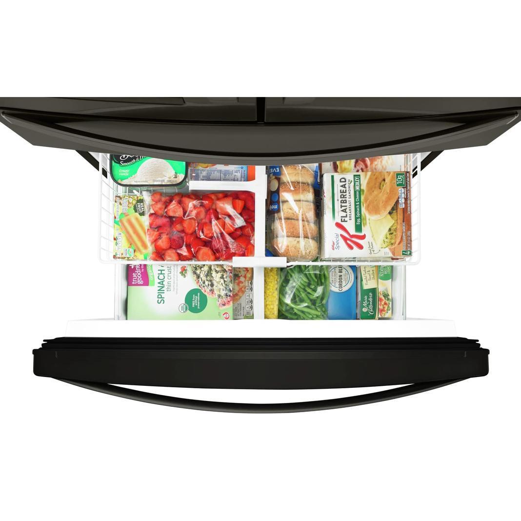 Whirlpool - 35.625 Inch 25 cu. ft French Door Refrigerator in Black Stainless - WRX735SDHV