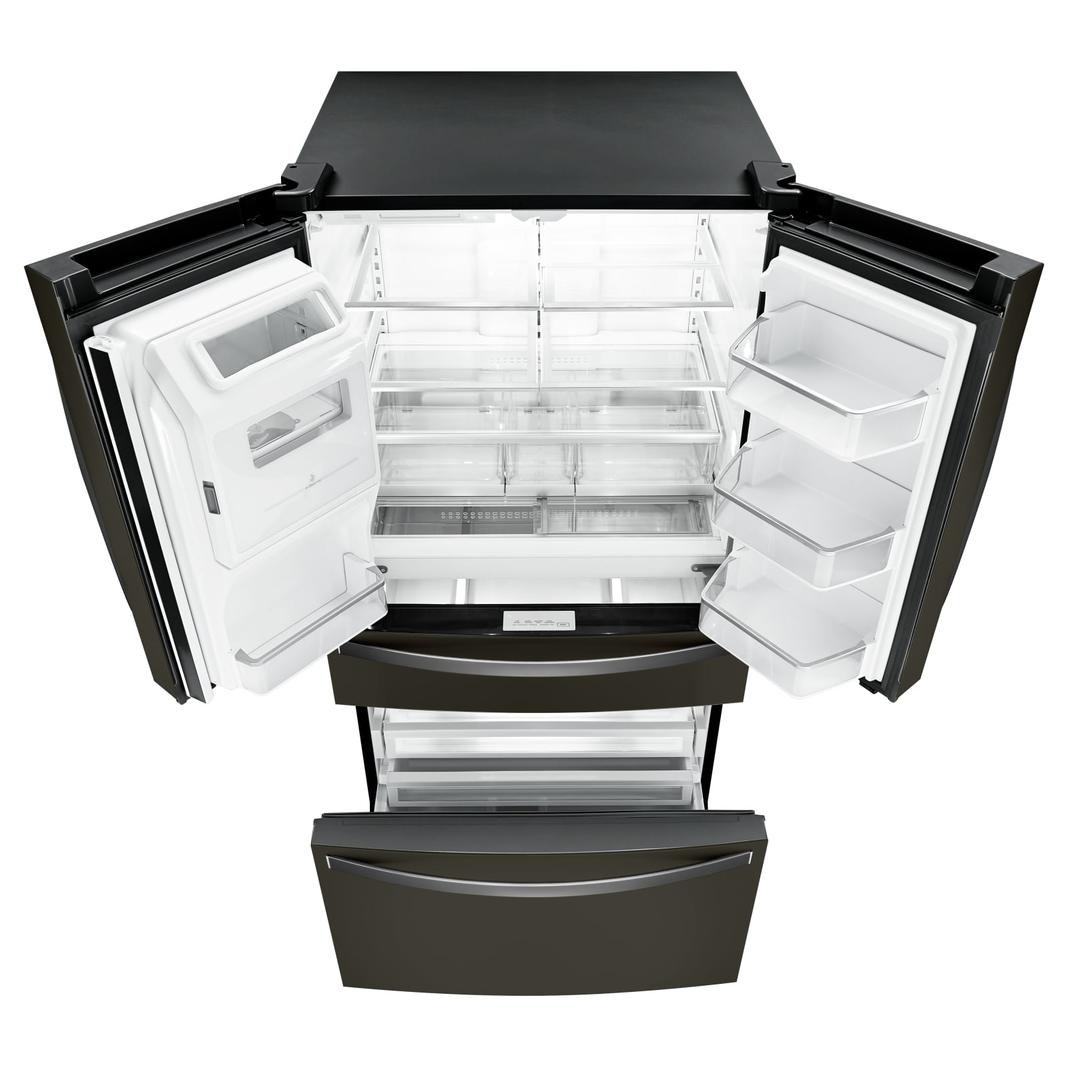 Whirlpool - 35.75 Inch 26 cu. ft French Door Refrigerator in Black Stainless - WRX986SIHV