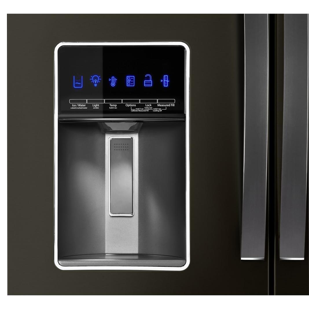 Whirlpool - 35.75 Inch 26 cu. ft French Door Refrigerator in Black Stainless - WRX986SIHV