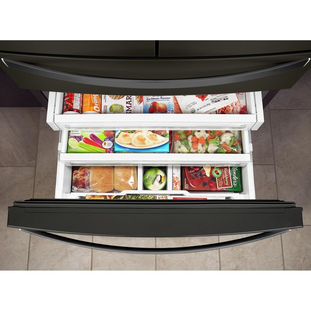 Whirlpool - 35.75 Inch 26 cu. ft French Door Refrigerator in Black Stainless - WRX986SIHV