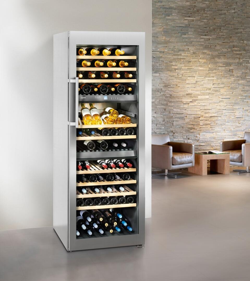 Liebherr - 27.5625 Inch 17.7 cu. ft Wine Fridge Refrigerator in Stainless - WS17800