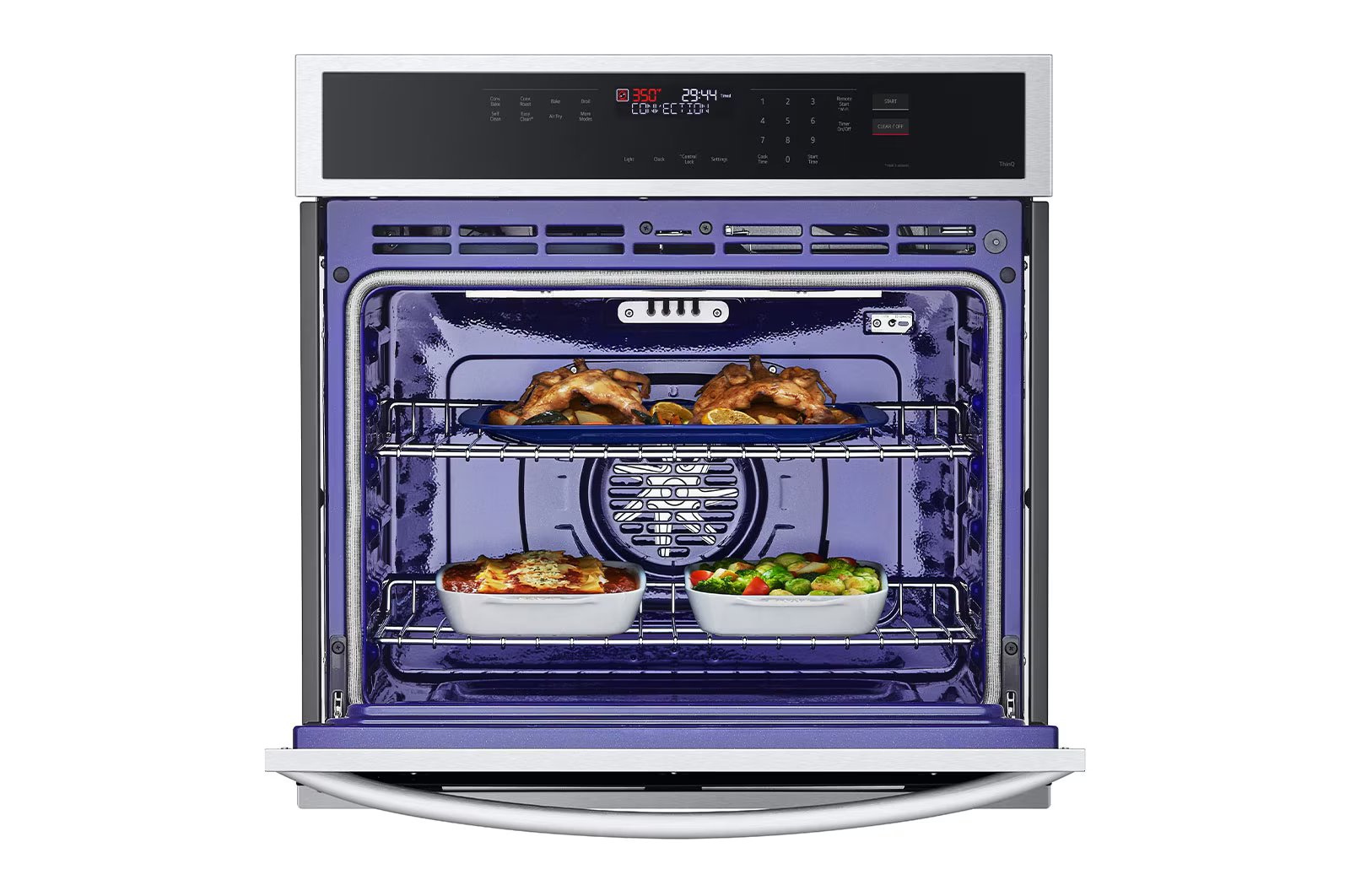 LG - 4.7 cu. ft Single Wall Oven in Stainless - WSEP4723F