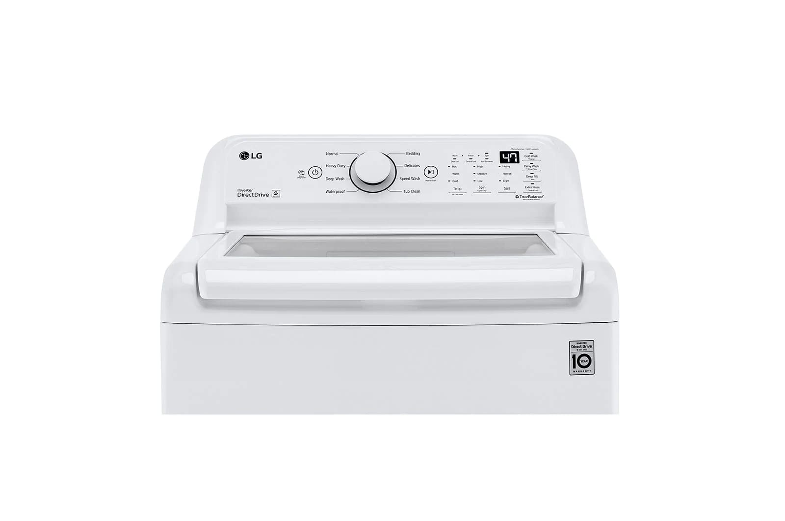 LG - 4.3 cu. Ft Top Load Washer in White - WT7005CW