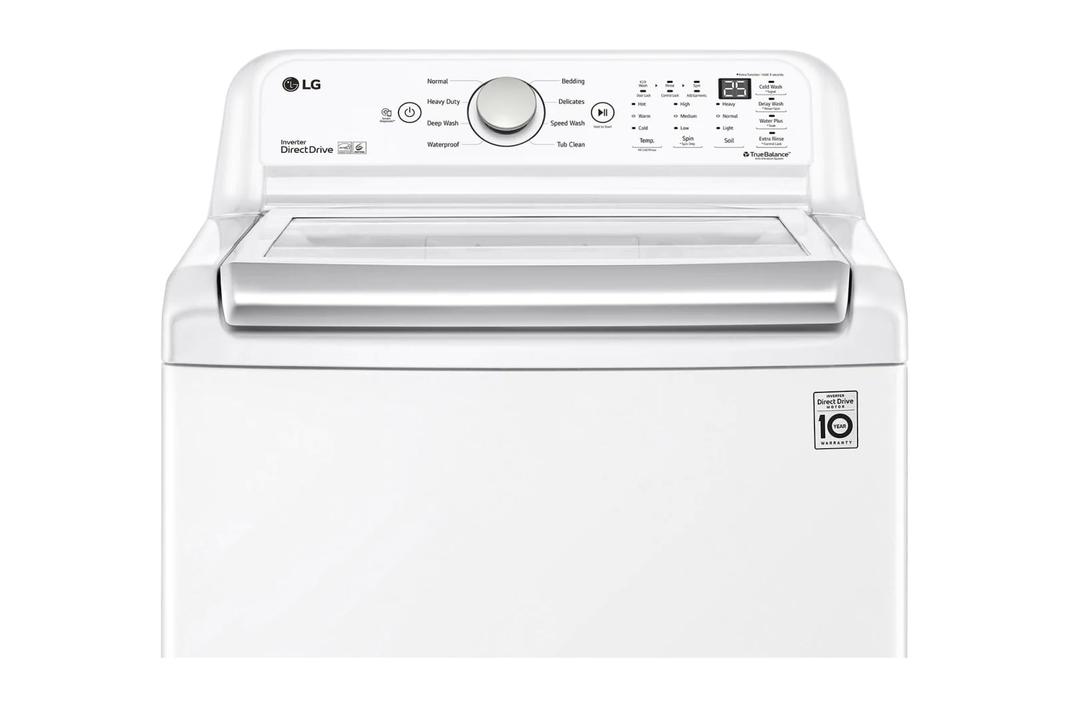 LG - 5.8 cu. Ft Top Load Washer in White - WT7150CW