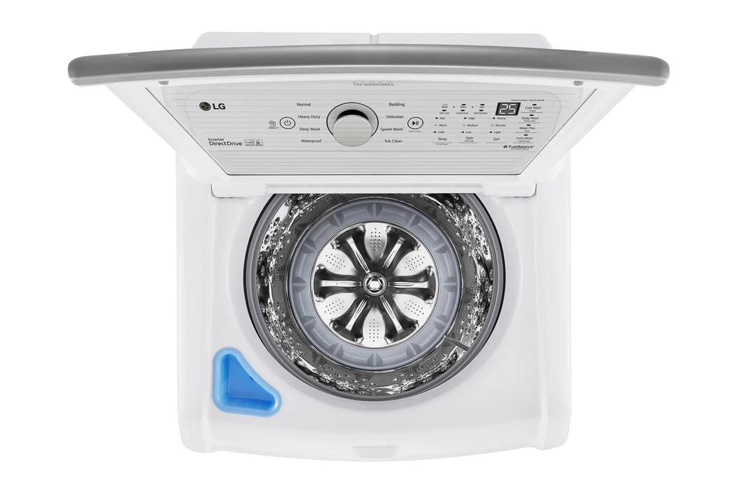 LG - 5.8 cu. Ft Top Load Washer in White - WT7150CW