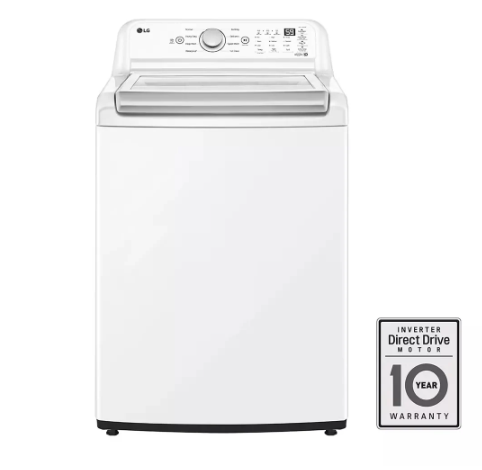 LG - 4.8 cu. Ft Top Load Washer in White - WT7155CW