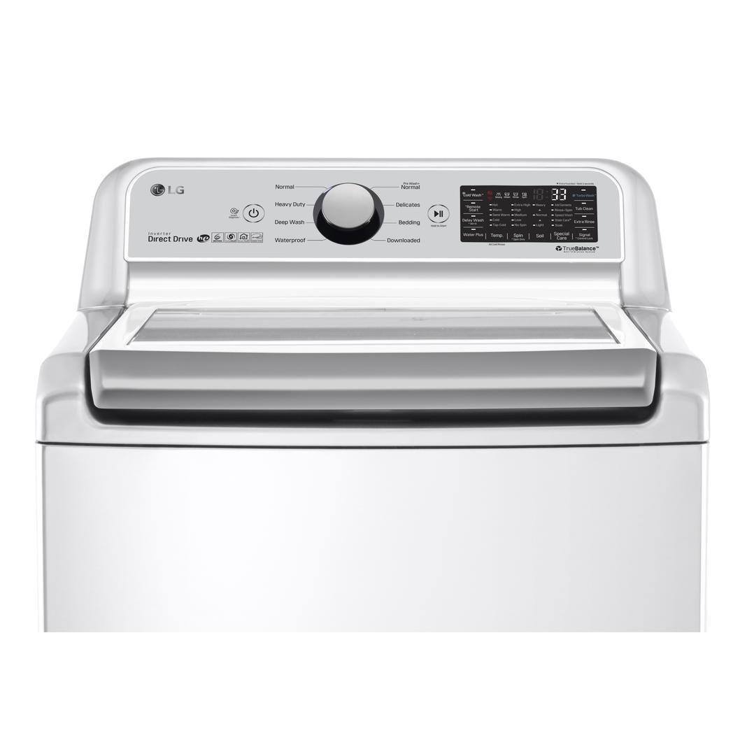 LG - 5.8 cu. Ft Top Load Washer in White - WT7300CW